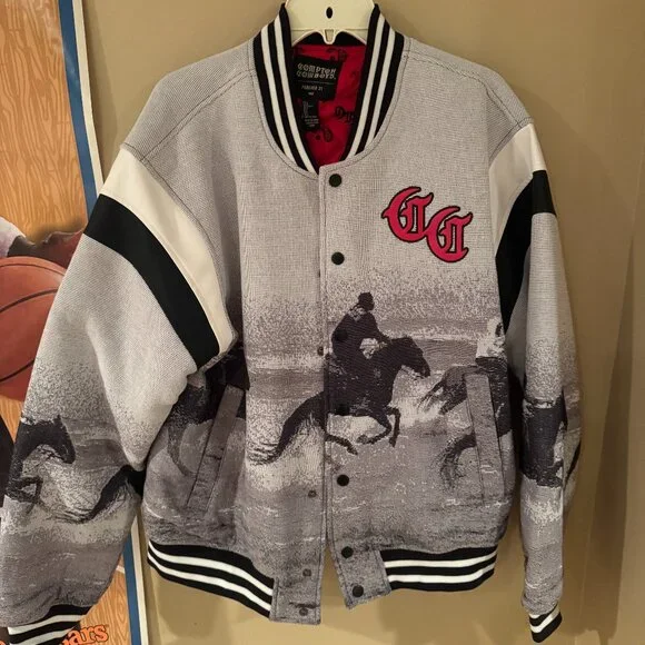 Compton Cowboys x Forever 21 Men’s Varsity Jacket – Large – Western Horseback Gr - Picture 1 of 16